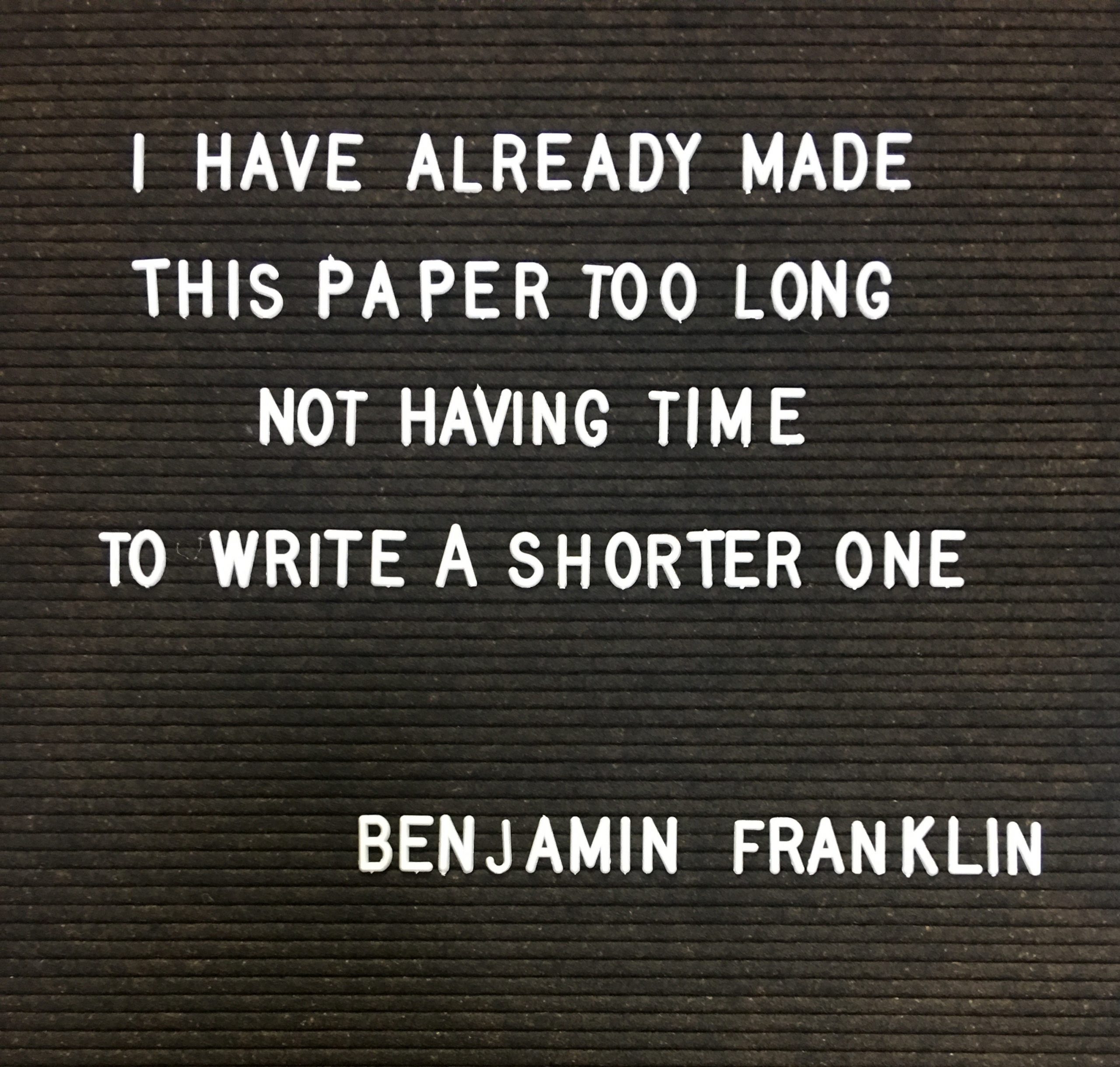 Benjamin Franklin Quote