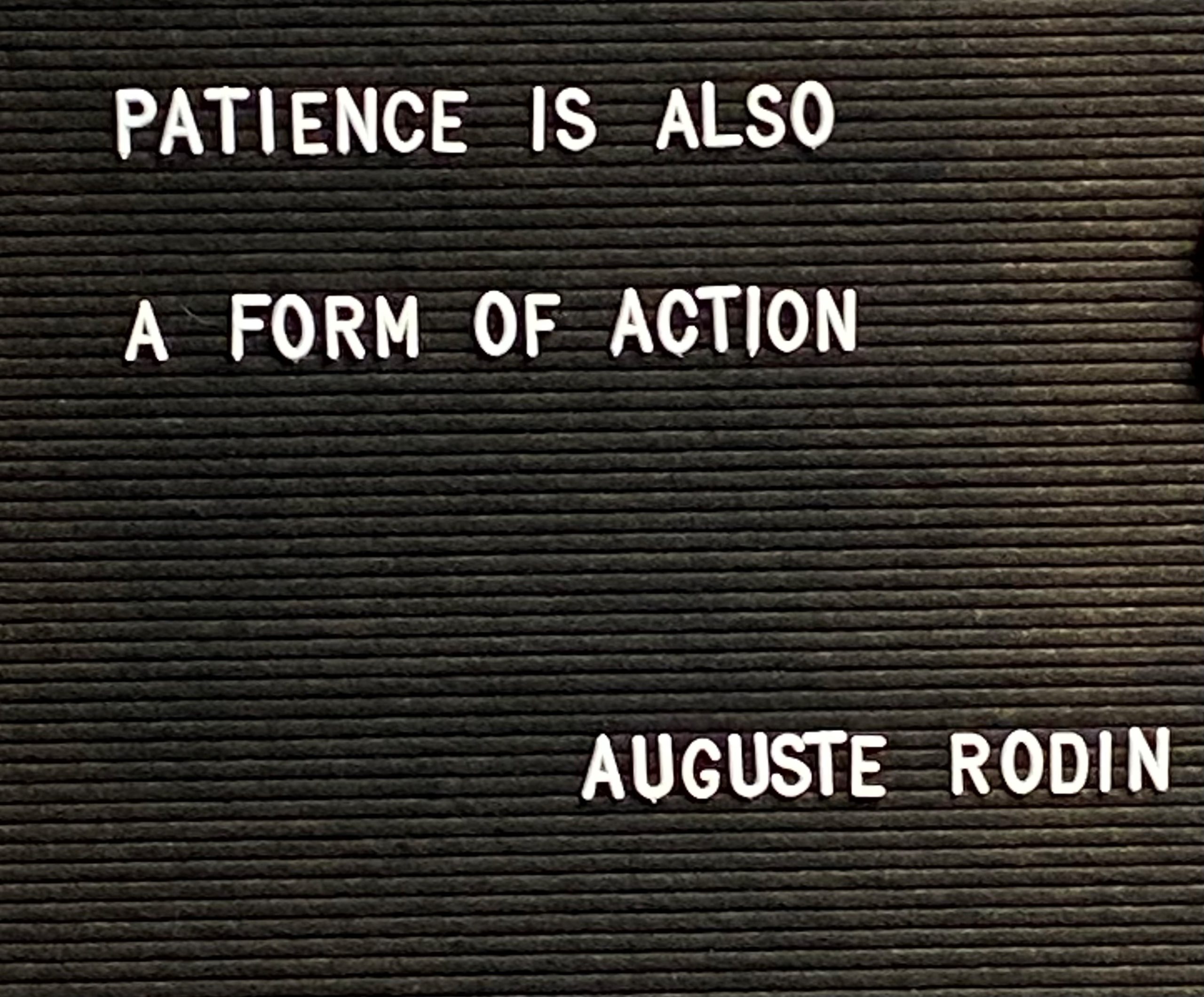 Motivational Quote by Auguste Rodin About Patience